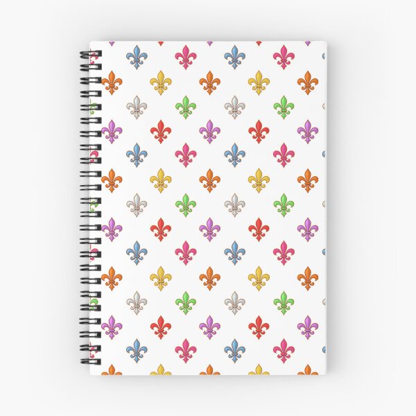 Item preview, Multicolored Tiny Fleur-de-lis Pattern Design - White designed and sold by PatternTitan.