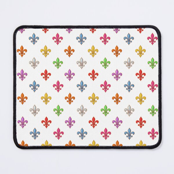 Item preview, Multicolored Tiny Fleur-de-lis Pattern Design - White designed and sold by PatternTitan.