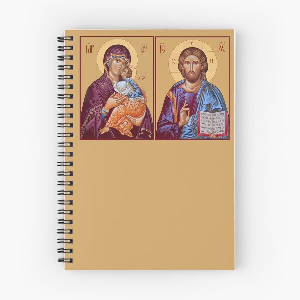 Item preview, 2 icons diptych Virgin Mary Eleousa and Lord Almighty, Orthodox icon, Greek style,religious diptych designed and sold by orthodox-icon.