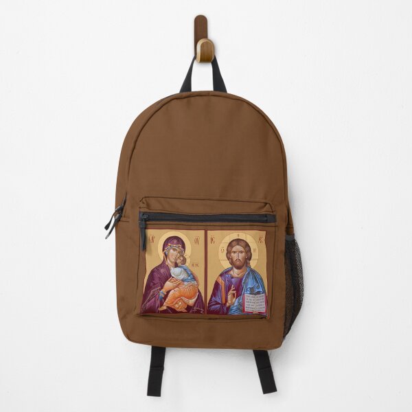 Item preview, 2 icons diptych Virgin Mary Eleousa and Lord Almighty, Orthodox icon, Greek style,religious diptych designed and sold by orthodox-icon.