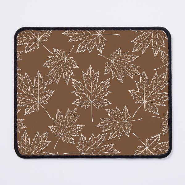 Item preview, Brown and White Maple Leaf Pattern designed and sold by SolGalaxyDesign.