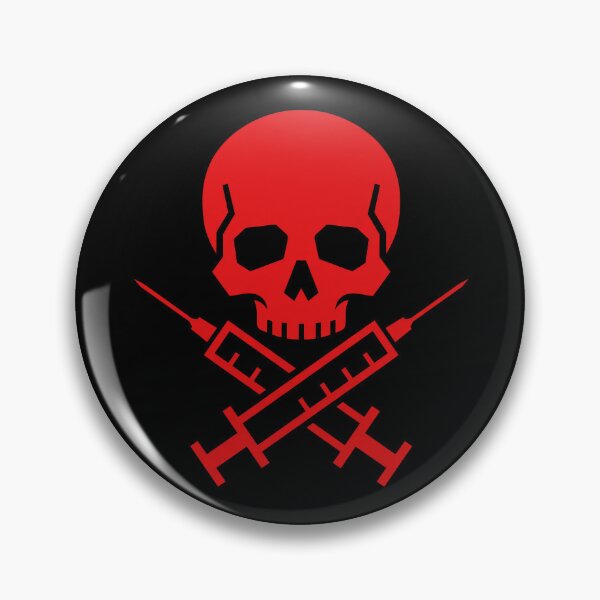 Item preview, Red Skull with Crossed Syringes designed and sold by seven things shop.