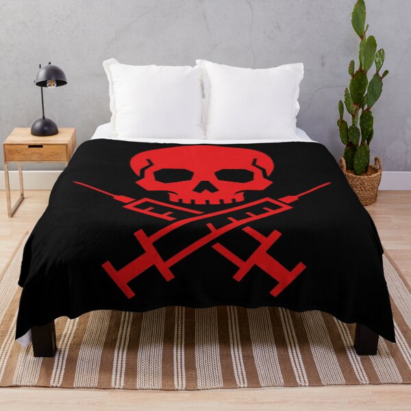 Item preview, Red Skull with Crossed Syringes designed and sold by seven things shop.