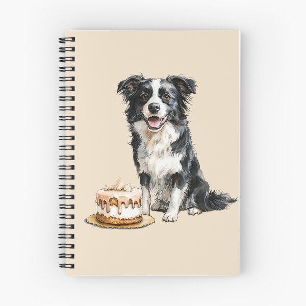 Item preview, Cute Border Collie with Birthday Cake designed and sold by Erika Kaisersot.
