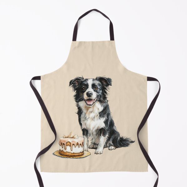Item preview, Cute Border Collie with Birthday Cake designed and sold by Erika Kaisersot.