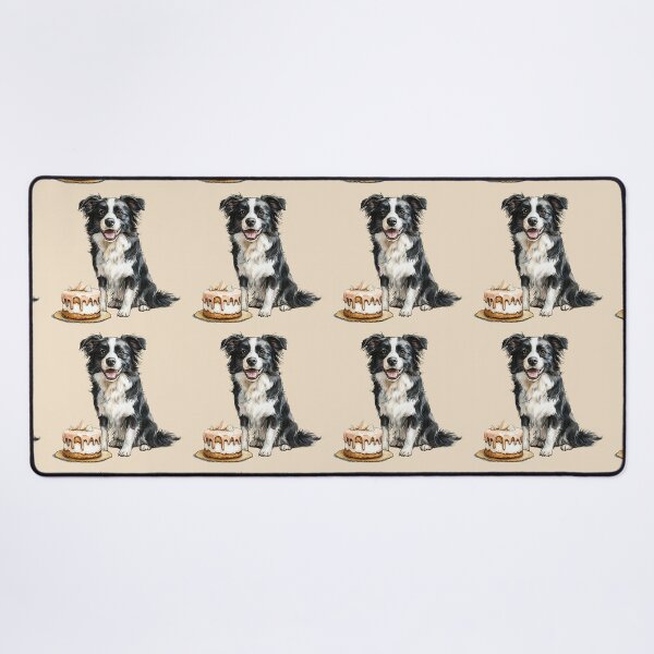 Item preview, Cute Border Collie with Birthday Cake designed and sold by Erika Kaisersot.