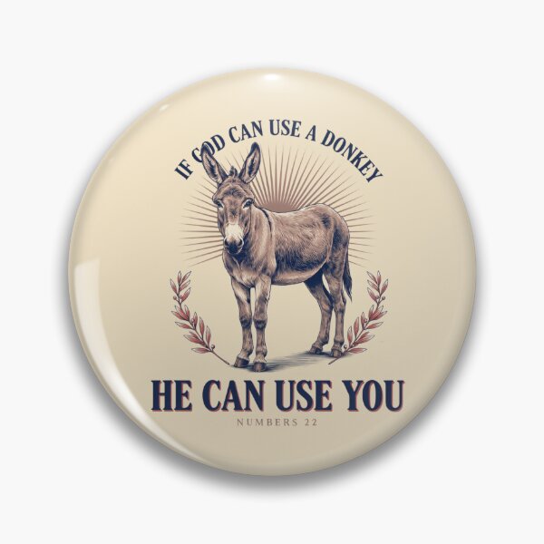 Item preview, If God Can Use A Donkey He Can Use You - Vintage Christian Faith Design designed and sold by DONT ASK CLUB.