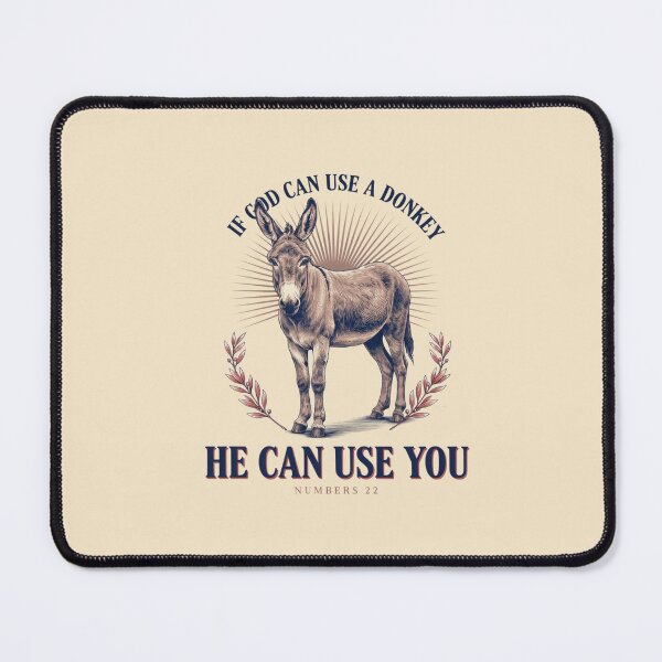 Item preview, If God Can Use A Donkey He Can Use You - Vintage Christian Faith Design designed and sold by DONT ASK CLUB.