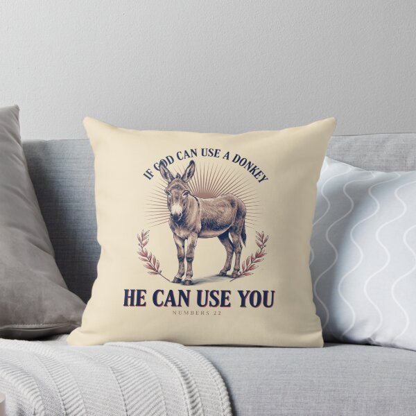 Item preview, If God Can Use A Donkey He Can Use You - Vintage Christian Faith Design designed and sold by DONT ASK CLUB.