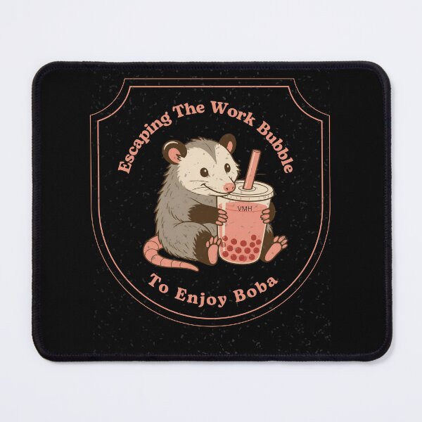 Item preview, Escaping The Work Bubble T Enjoy Boba | Cute Opossum T-Shirt designed and sold by HOUSE OF VMH.