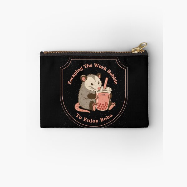 Item preview, Escaping The Work Bubble T Enjoy Boba | Cute Opossum T-Shirt designed and sold by HOUSE OF VMH.