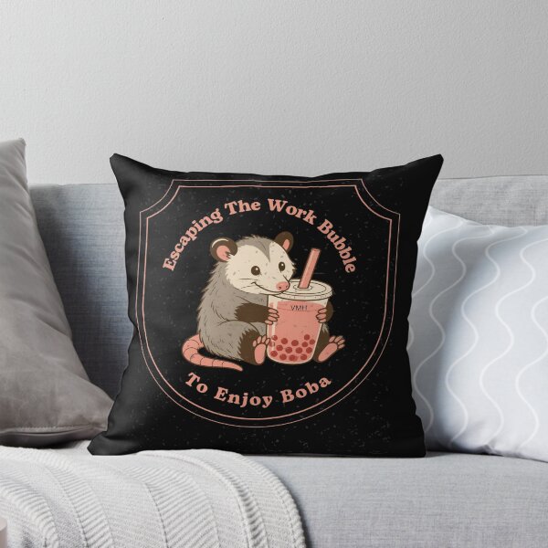 Item preview, Escaping The Work Bubble T Enjoy Boba | Cute Opossum T-Shirt designed and sold by HOUSE OF VMH.