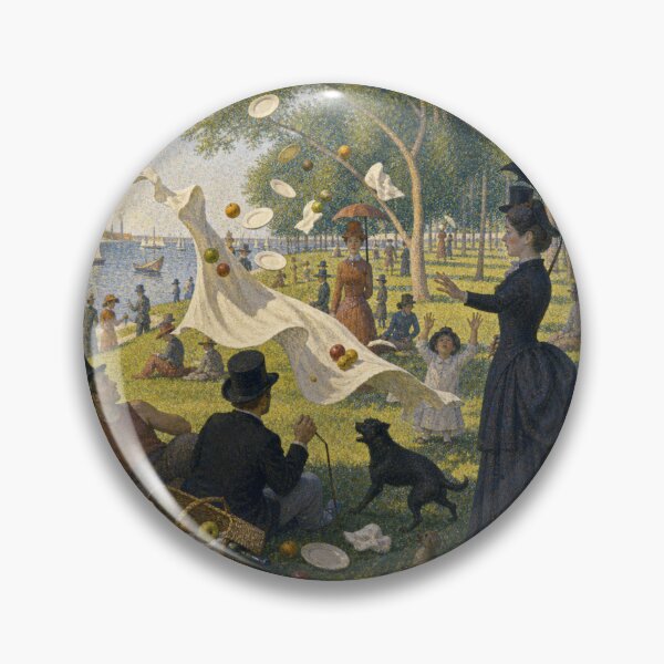 Item preview, Runaway Picnic Blanket at La Grande Jatte designed and sold by GoverArt.