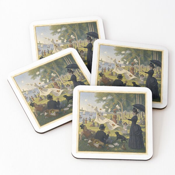 Item preview, Runaway Picnic Blanket at La Grande Jatte designed and sold by GoverArt.