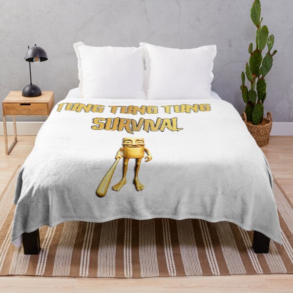 Item preview, Gold Tung Tung Tung Survival Logo With Triple T designed and sold by ChudCircleGames.