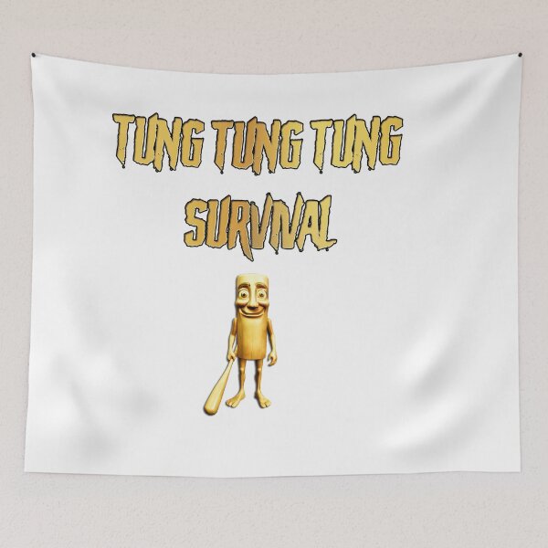 Item preview, Gold Tung Tung Tung Survival Logo With Triple T designed and sold by ChudCircleGames.