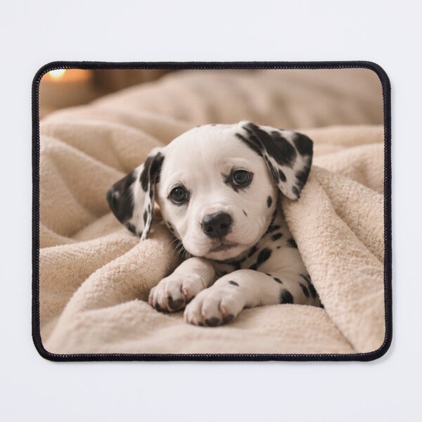 Item preview, Cozy Dalmatian Puppy Wrapped in a Soft Blanket designed and sold by Wild Bloom Paws.
