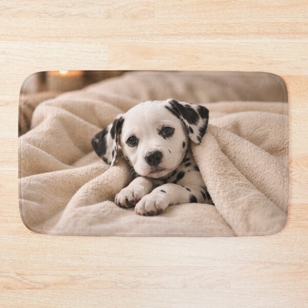 Item preview, Cozy Dalmatian Puppy Wrapped in a Soft Blanket designed and sold by Wild Bloom Paws.