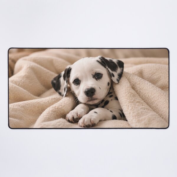 Item preview, Cozy Dalmatian Puppy Wrapped in a Soft Blanket designed and sold by Wild Bloom Paws.