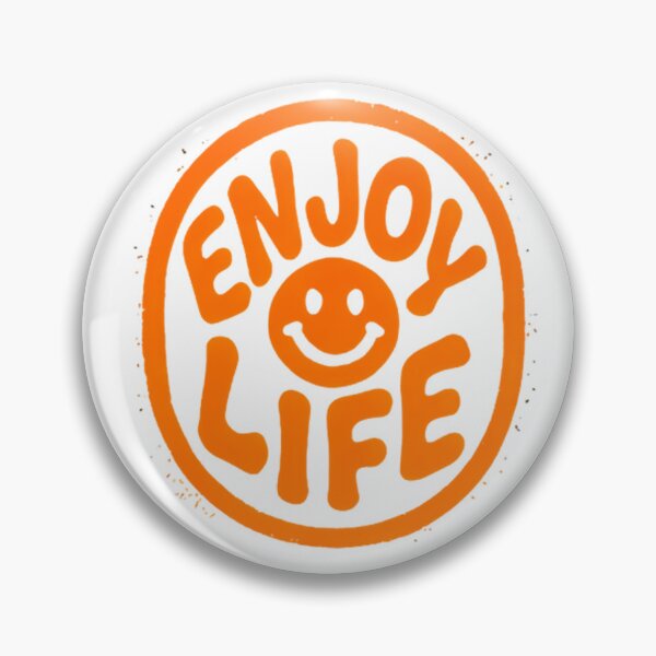 Item preview, Enjoy Life Retro Smiley Face - Groovy Orange Aesthetic designed and sold by Stavman Creative Designs.