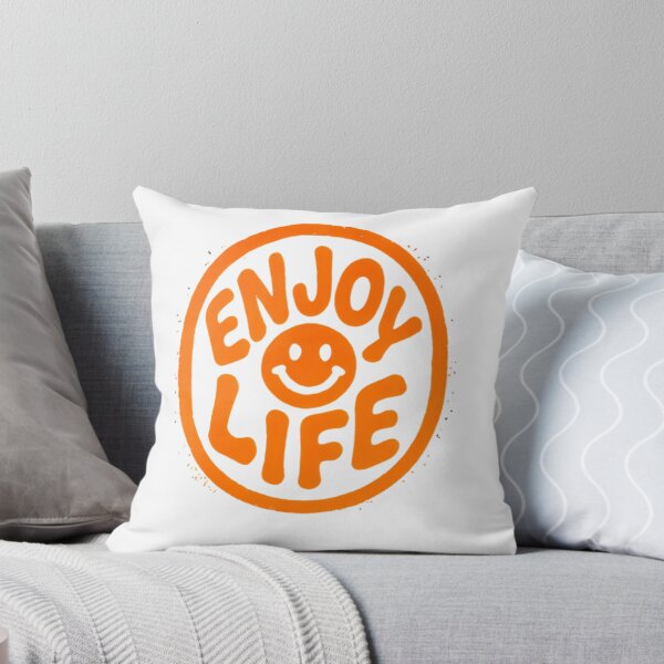 Item preview, Enjoy Life Retro Smiley Face - Groovy Orange Aesthetic designed and sold by Stavman Creative Designs.