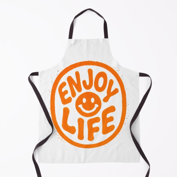 Item preview, Enjoy Life Retro Smiley Face - Groovy Orange Aesthetic designed and sold by Stavman Creative Designs.