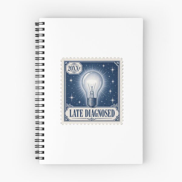 Item preview, Late Diagnosed Vintage Postage Stamp Lightbulb Design designed and sold by lenalenspod.
