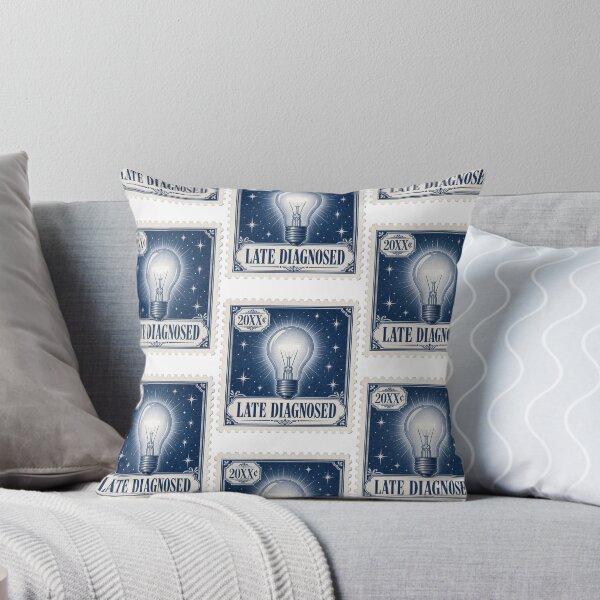 Item preview, Late Diagnosed Vintage Postage Stamp Lightbulb Design designed and sold by lenalenspod.