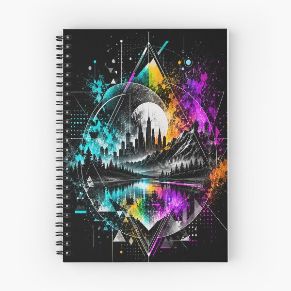 Item preview, Geometry Beyond Reality – Abstract Double Exposure Landscape designed and sold by Personiq Kaleido.