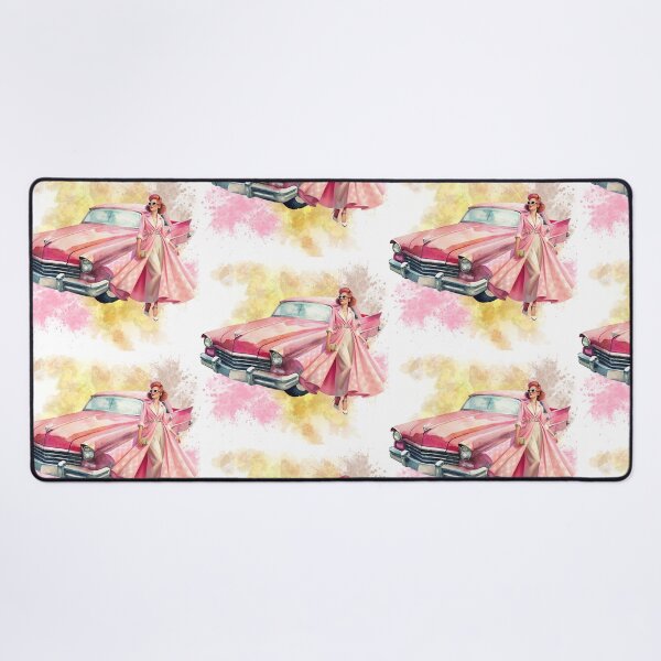 Item preview, Pink Cadillac with Woman and Water Color Spread designed and sold by Angellacelin.