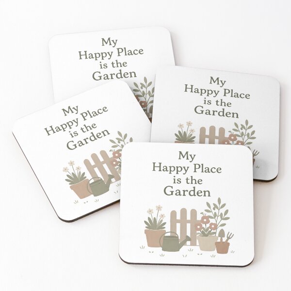 Item preview, My Happy Place Is the Garden | Cute Gardening Quote Floral Garden Lover Design designed and sold by KAM-KAM-STORE.