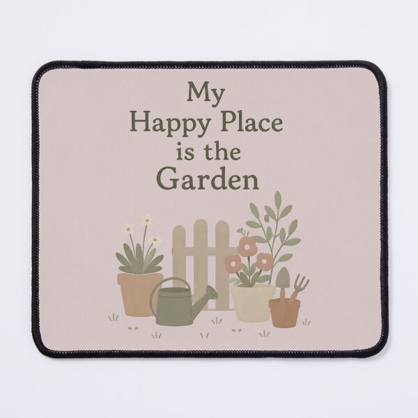 Item preview, My Happy Place Is the Garden | Cute Gardening Quote Floral Garden Lover Design designed and sold by KAM-KAM-STORE.