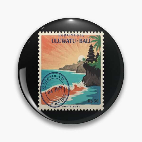 Item preview, Uluwatu Bali Cliff Temple Ocean Stamp Sticker designed and sold by stickercuffs.