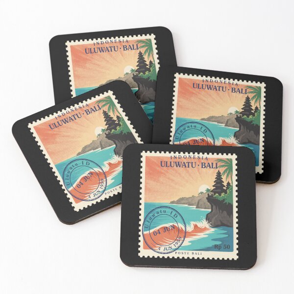 Item preview, Uluwatu Bali Cliff Temple Ocean Stamp Sticker designed and sold by stickercuffs.