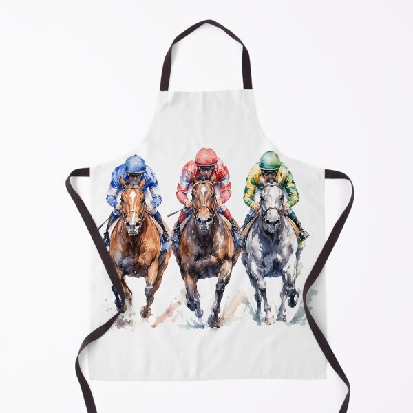 Item preview, Dynamic Horse Racing Jockeys Watercolor Art designed and sold by BetweenForms.
