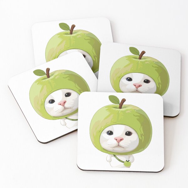 Item preview, Cute Apple Cat - Adorable Kitten in Fruit Costume Kawaii Art designed and sold by arfindo-indra.