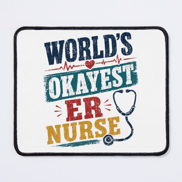 Item preview, World's Okayest ER Nurse Emergency Room RN Sarcastic Gift designed and sold by RetroMini2026.
