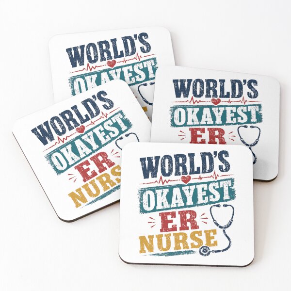 Item preview, World's Okayest ER Nurse Emergency Room RN Sarcastic Gift designed and sold by RetroMini2026.