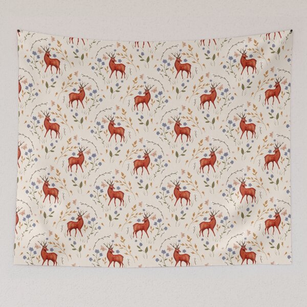 Item preview, Gentle Stag Amongst the Wildflowers designed and sold by Citizen.
