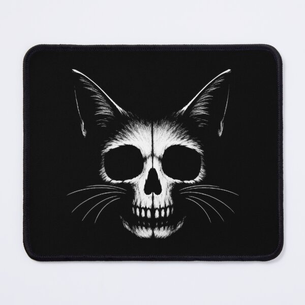 Item preview, Cat Skull Optical Illusion Halloween Gothic Black Cat Design designed and sold by w1ckerman.