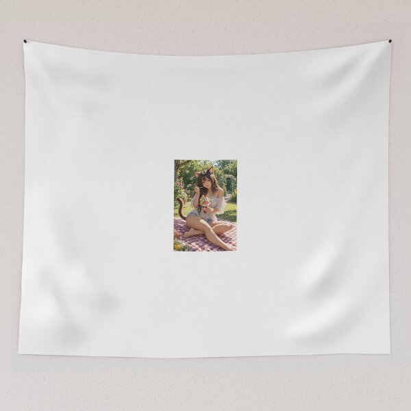 Item preview, Girl with Cat Ears Eating Fruit Ice Cream designed and sold by CathryneDelamort.