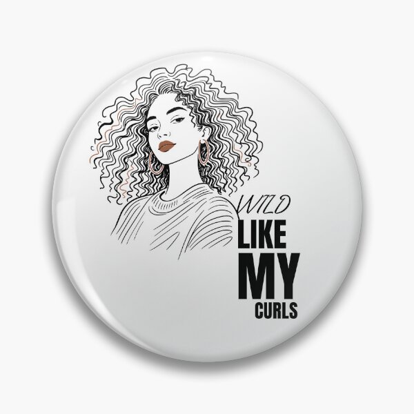 Item preview, Wild Like My Curls — Curly Hair Woman Line Art Portrait designed and sold by lenalenspod.