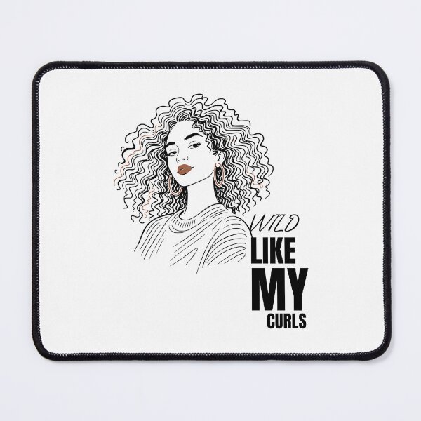 Item preview, Wild Like My Curls — Curly Hair Woman Line Art Portrait designed and sold by lenalenspod.