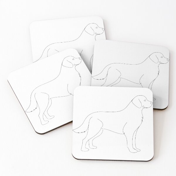 Item preview, Golden Retriever Friendly Line Art Gif designed and sold by OneLine Studio.