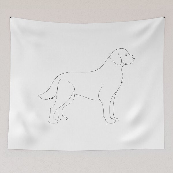 Item preview, Golden Retriever Friendly Line Art Gif designed and sold by OneLine Studio.