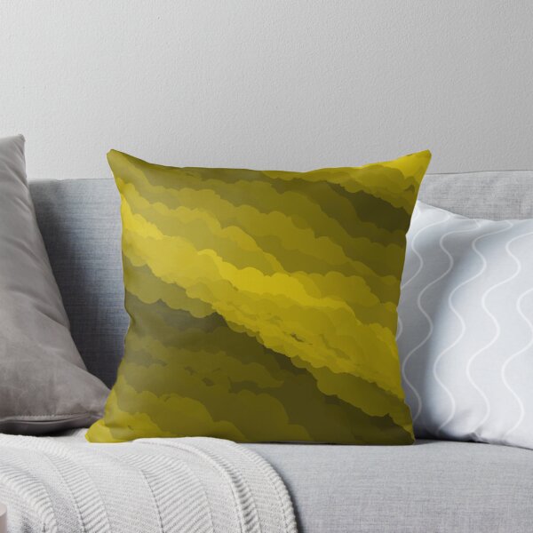 Item preview, Fluffy Mustard Yellow Clouds Gradient designed and sold by SolGalaxyDesign.