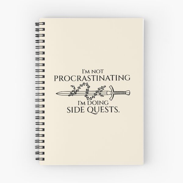 Item preview, I'm Not Procrastinating I'm Doing Side Quests Funny Fantasy DnD Themed Decal designed and sold by BrownHorse90s.