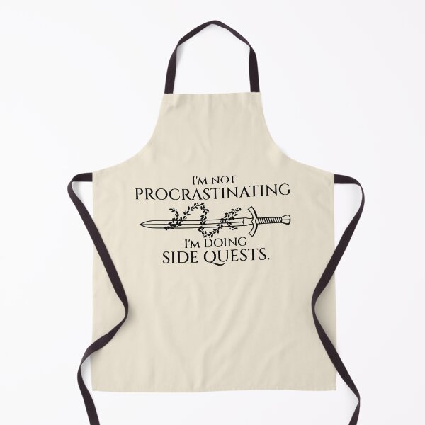 Item preview, I'm Not Procrastinating I'm Doing Side Quests Funny Fantasy DnD Themed Decal designed and sold by BrownHorse90s.