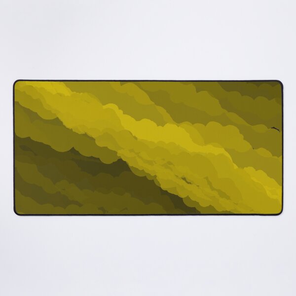 Item preview, Fluffy Mustard Yellow Clouds Gradient designed and sold by SolGalaxyDesign.