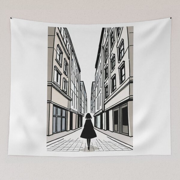 Item preview, Illustration - Stylized Street, Monochrome Manga Vibe designed and sold by Reverso-Design.